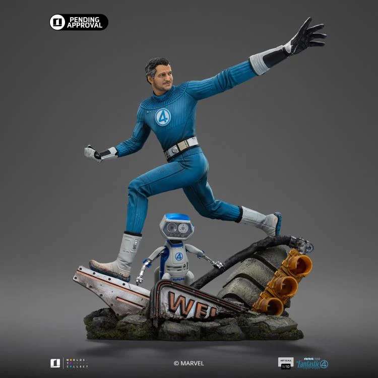 Fantastiska Fyran Första Steg Mr. Fantastic och H.E.R.B.I.E 1/10 Figur iron studios