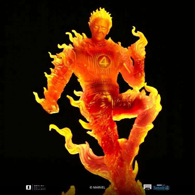 Fantastic Four Första Steg Human Torch 1/10 Staty iron studios