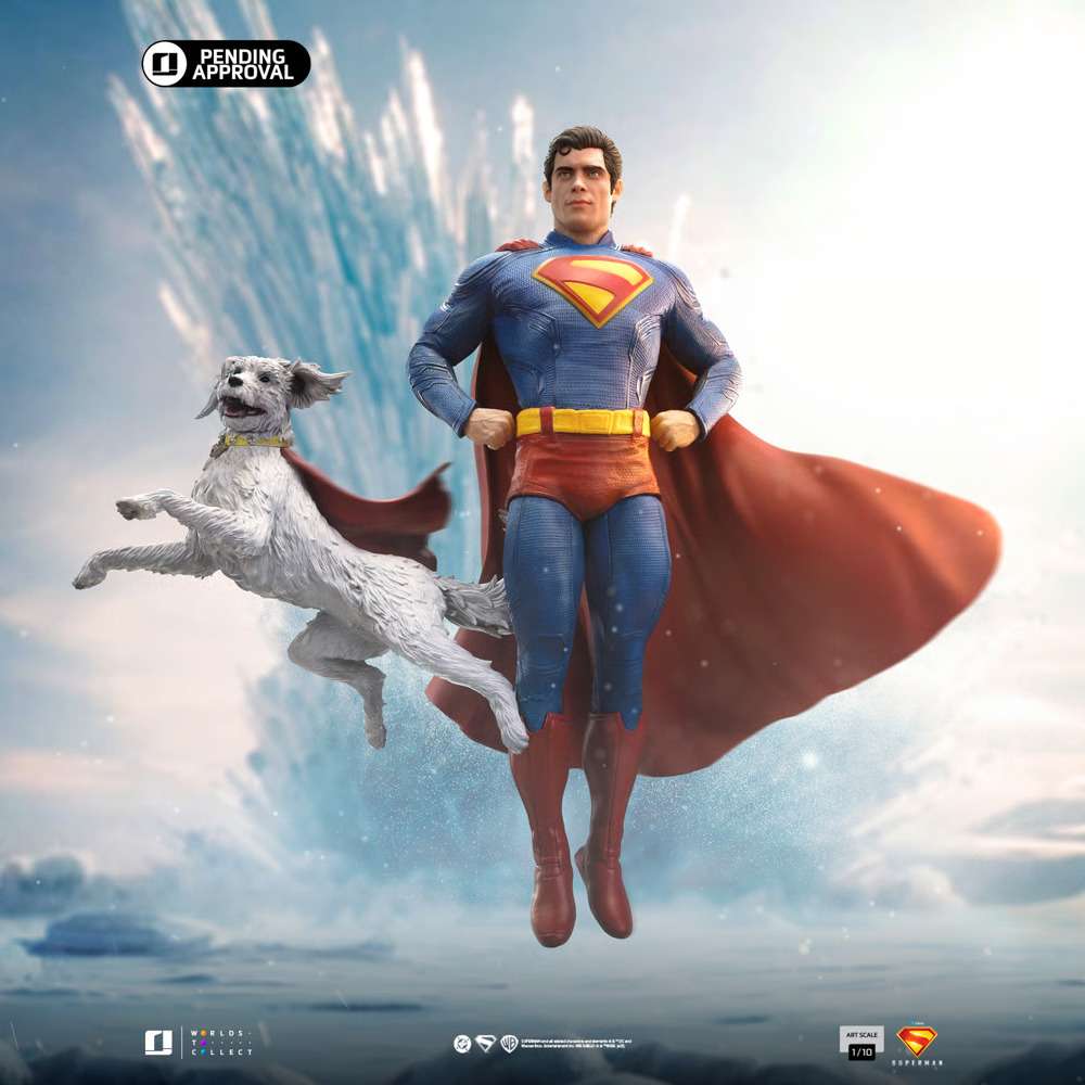 Superman Legacy Superman & Krypto 1/10 Staty iron studios