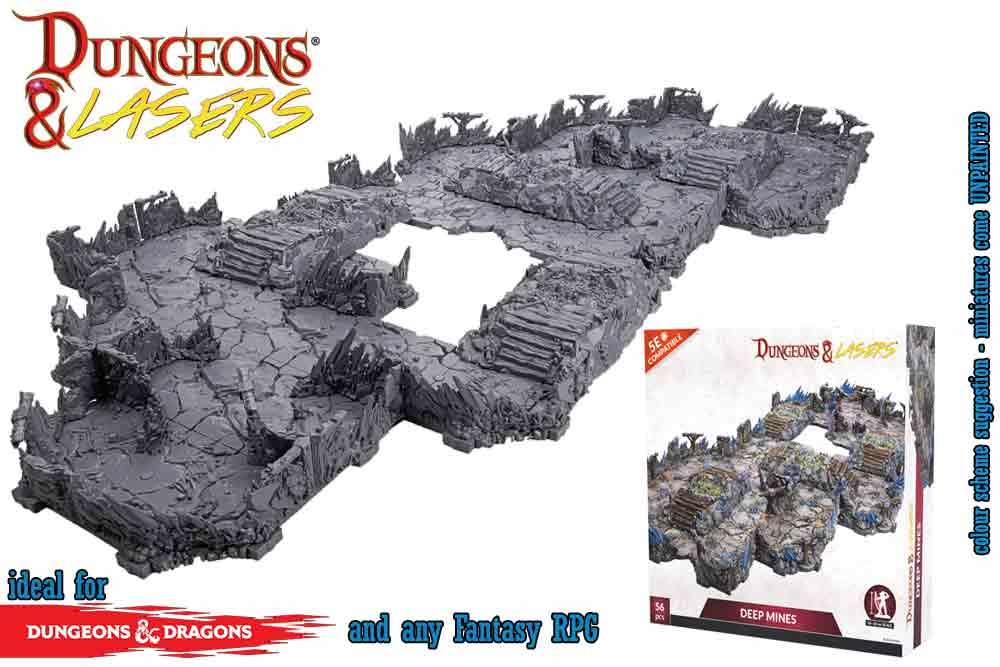 Dungeons & Lasers: Deep Mines - Unpainted Terrains archon games