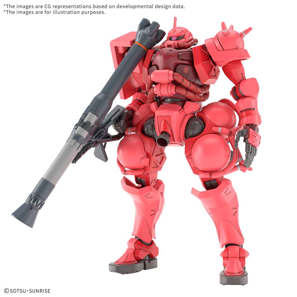 Hg Zaku Char GQ 1/144 - Det Perfekta Modellbygge bandai model kit gunpla