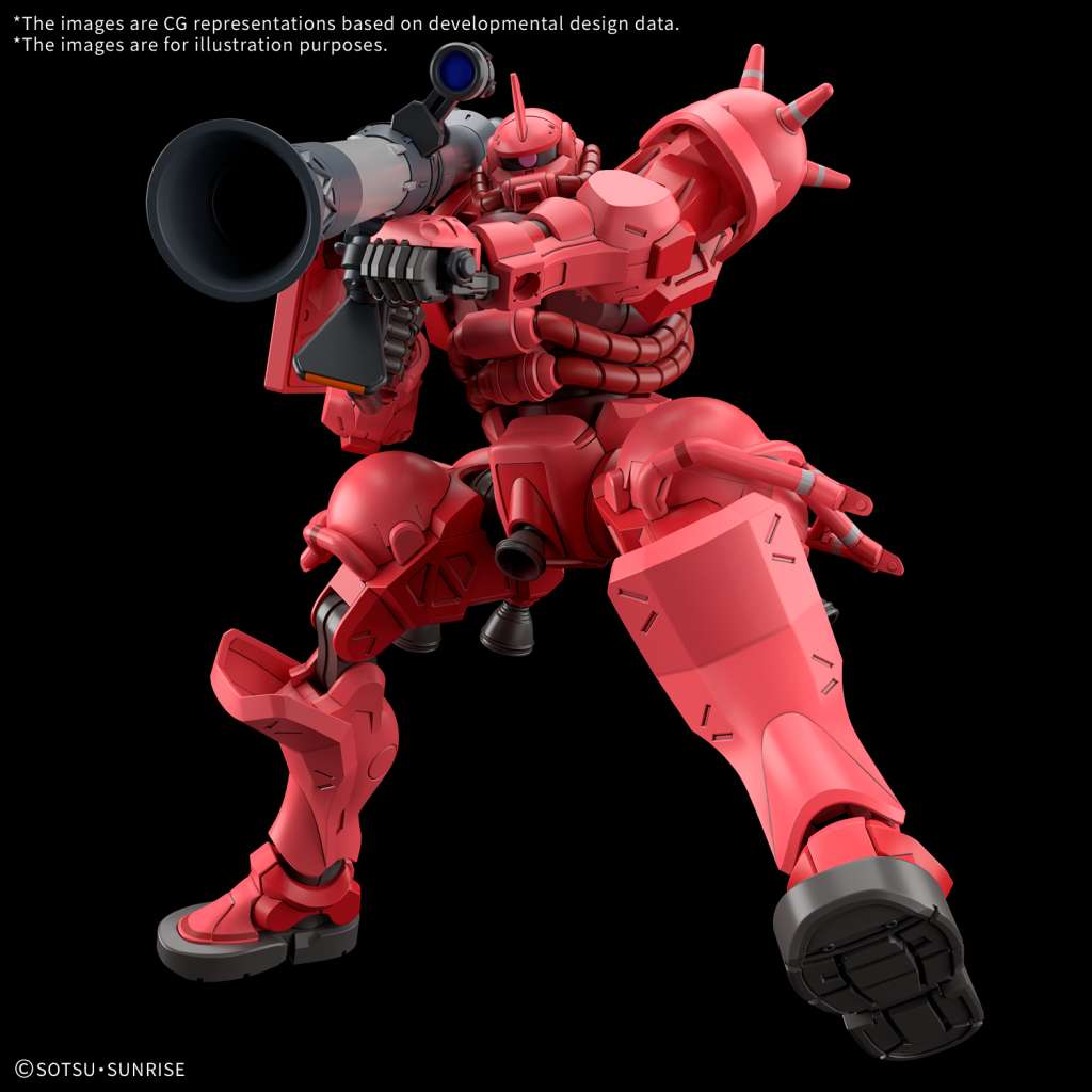 Hg Zaku Char GQ 1/144 - Det Perfekta Modellbygge bandai model kit gunpla