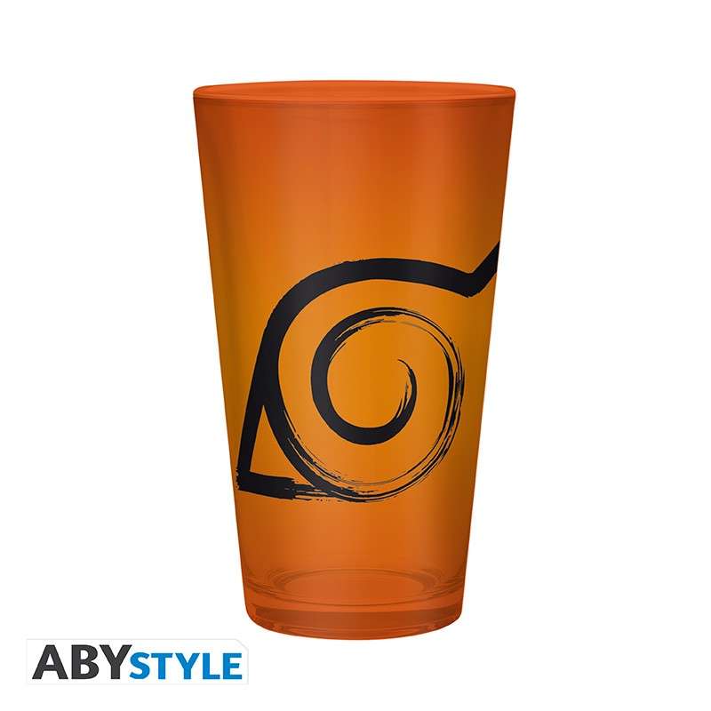 Naruto Shippuden Konoha Glass 3D Nyckelring & 3D Mug Premium Stort Gåvoset abystyle studio