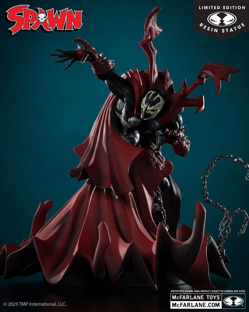 Spawn Black White & Red All Over Spawn av Greg Capullo Resin Statue mcfarlane toys 2025