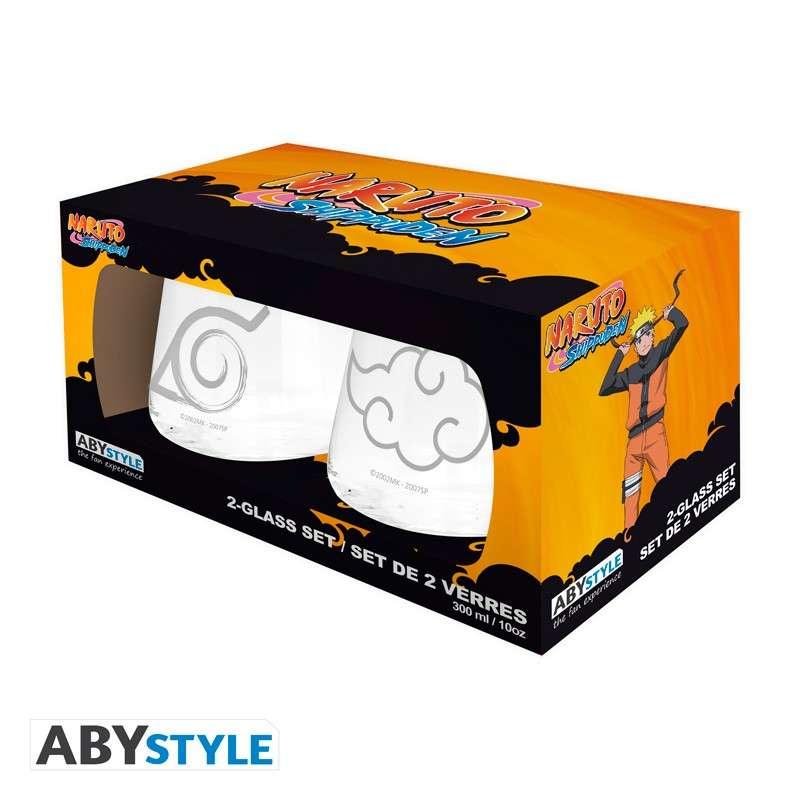 Naruto Shippuden Konoha & Akatsuki Gift Set Glas - Robotto