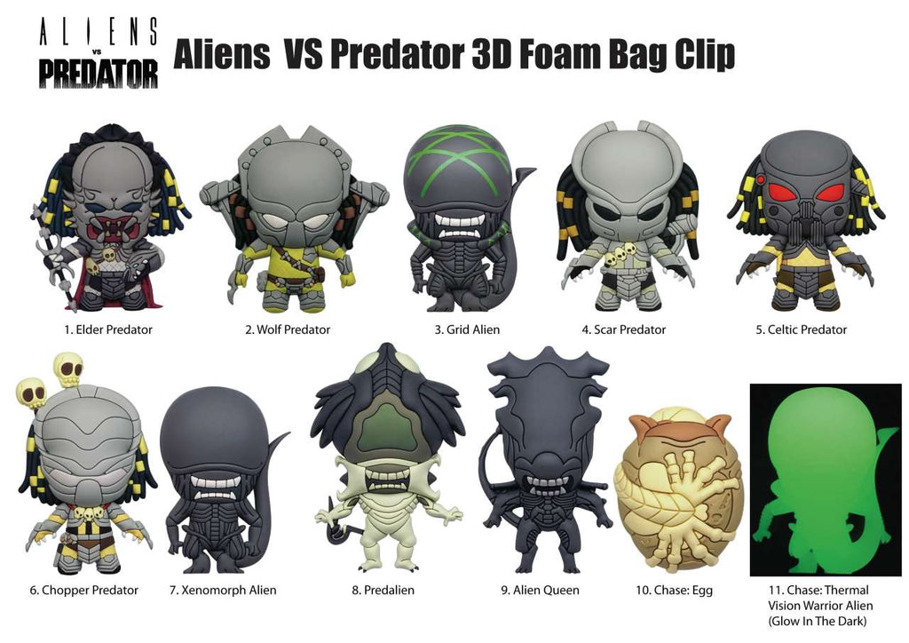 Alien vs Predator Bag Clip Blind Box Display (24) monogram