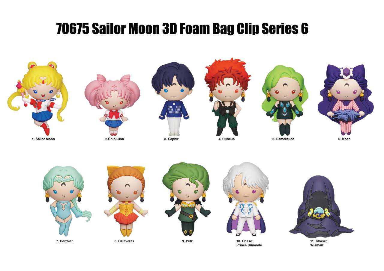 Sailor Moon S.6 Bag Clip Blind Box Display (24) monogram