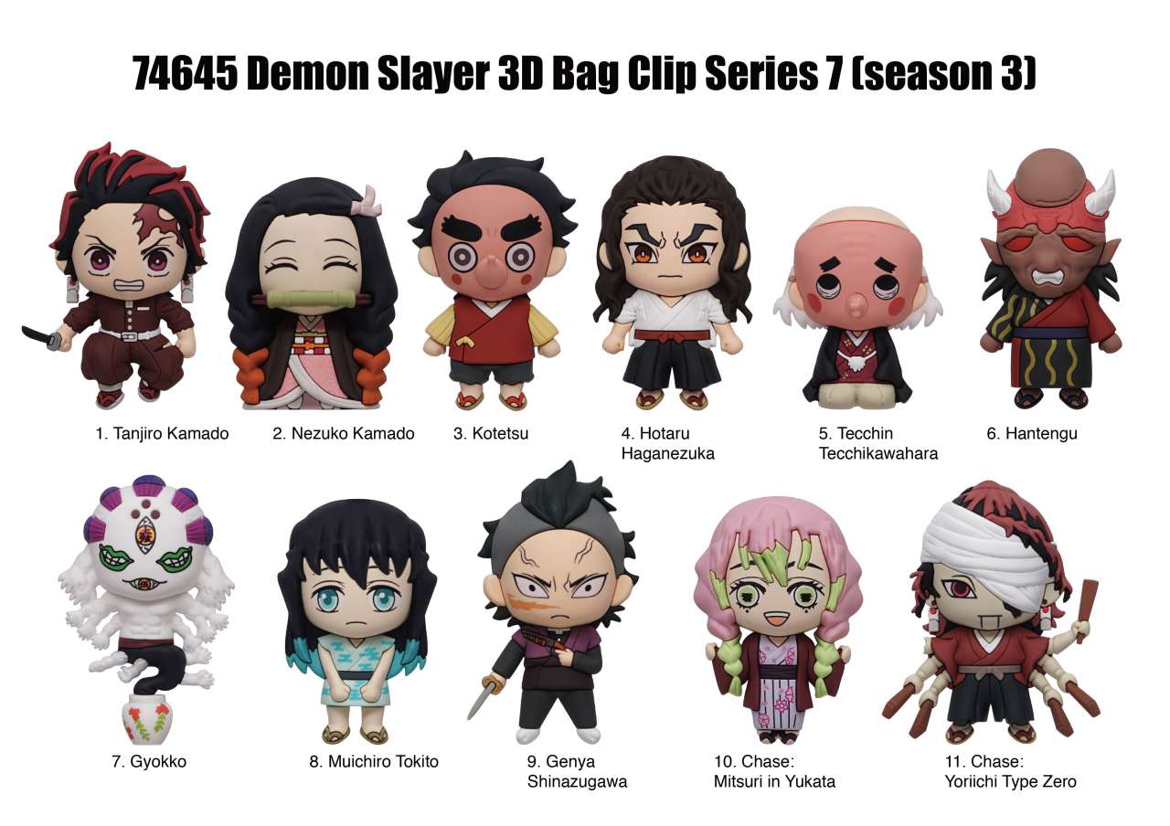 Demon Slayer Säsong 3 S.7 Väskklipp Blind Box Display (24) monogram