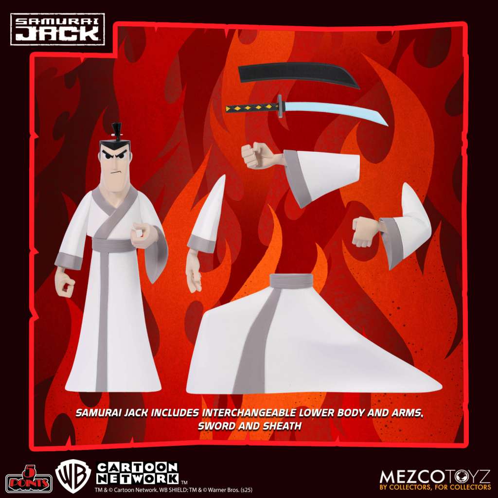 5-punkts Samurai Jack Aff Set (3) mezco toys