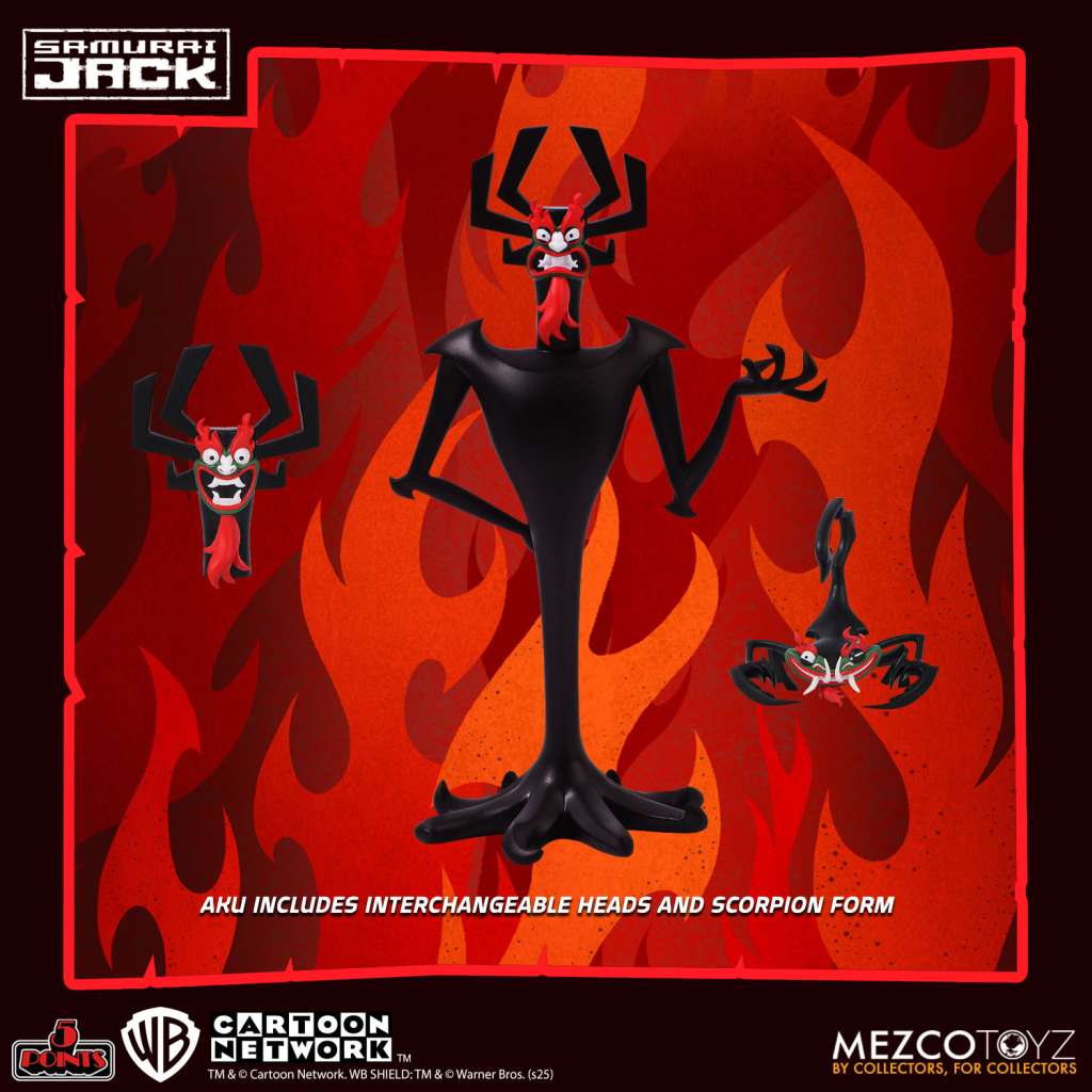 5-punkts Samurai Jack Aff Set (3) mezco toys