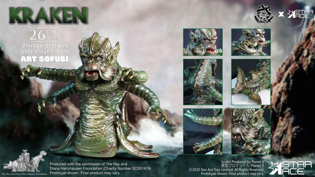 Ray Harryhausen Kraken Vintage-Stylized Soft-Vinyl Figur - Robotto