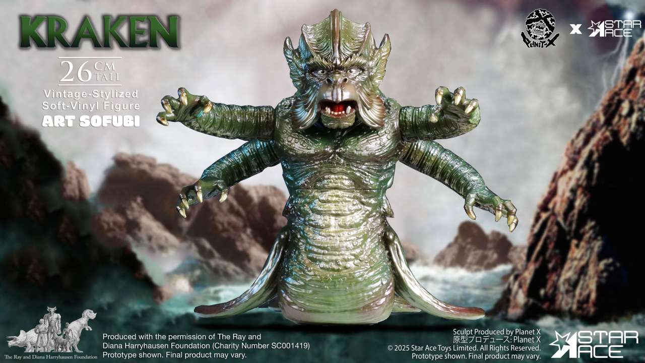 Ray Harryhausen Kraken Vintage-Stylized Soft-Vinyl Figur star ace