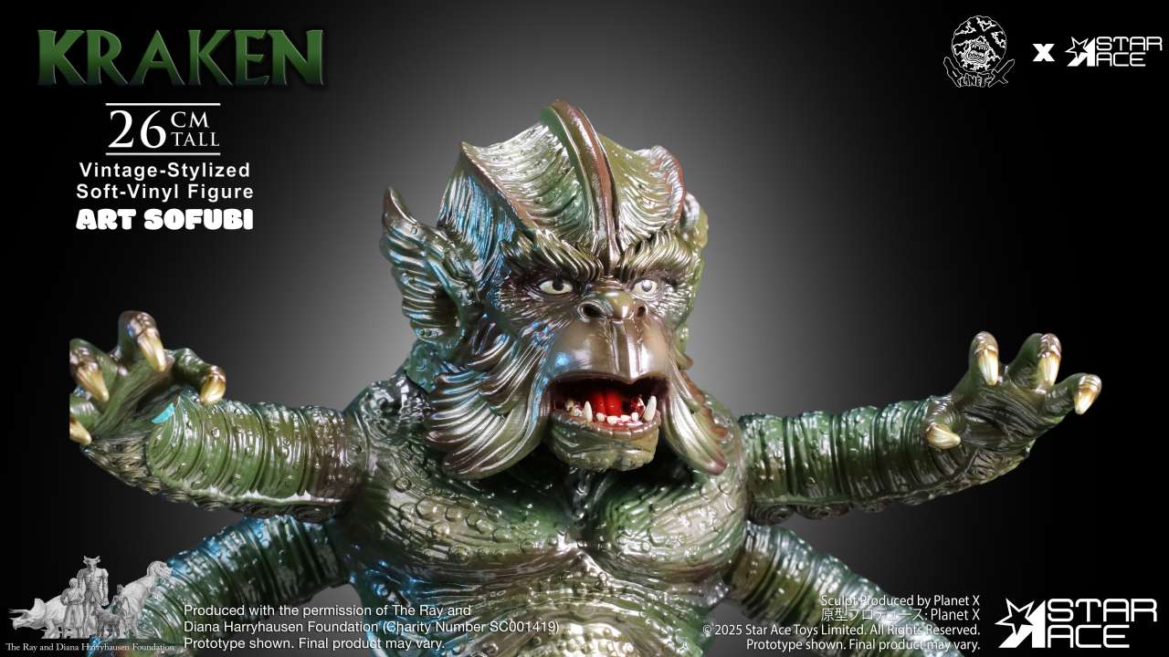 Ray Harryhausen Kraken Vintage-Stylized Soft-Vinyl Figur star ace