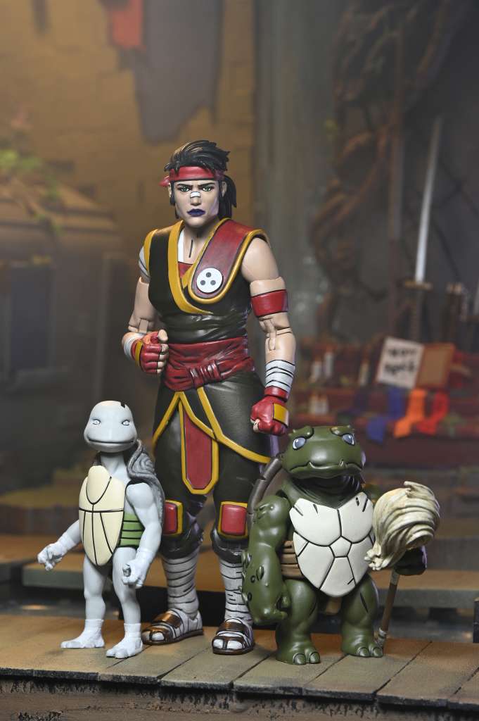 TMNT Last Ronin Casey Marie med Baby Odyn och Uno AF neca