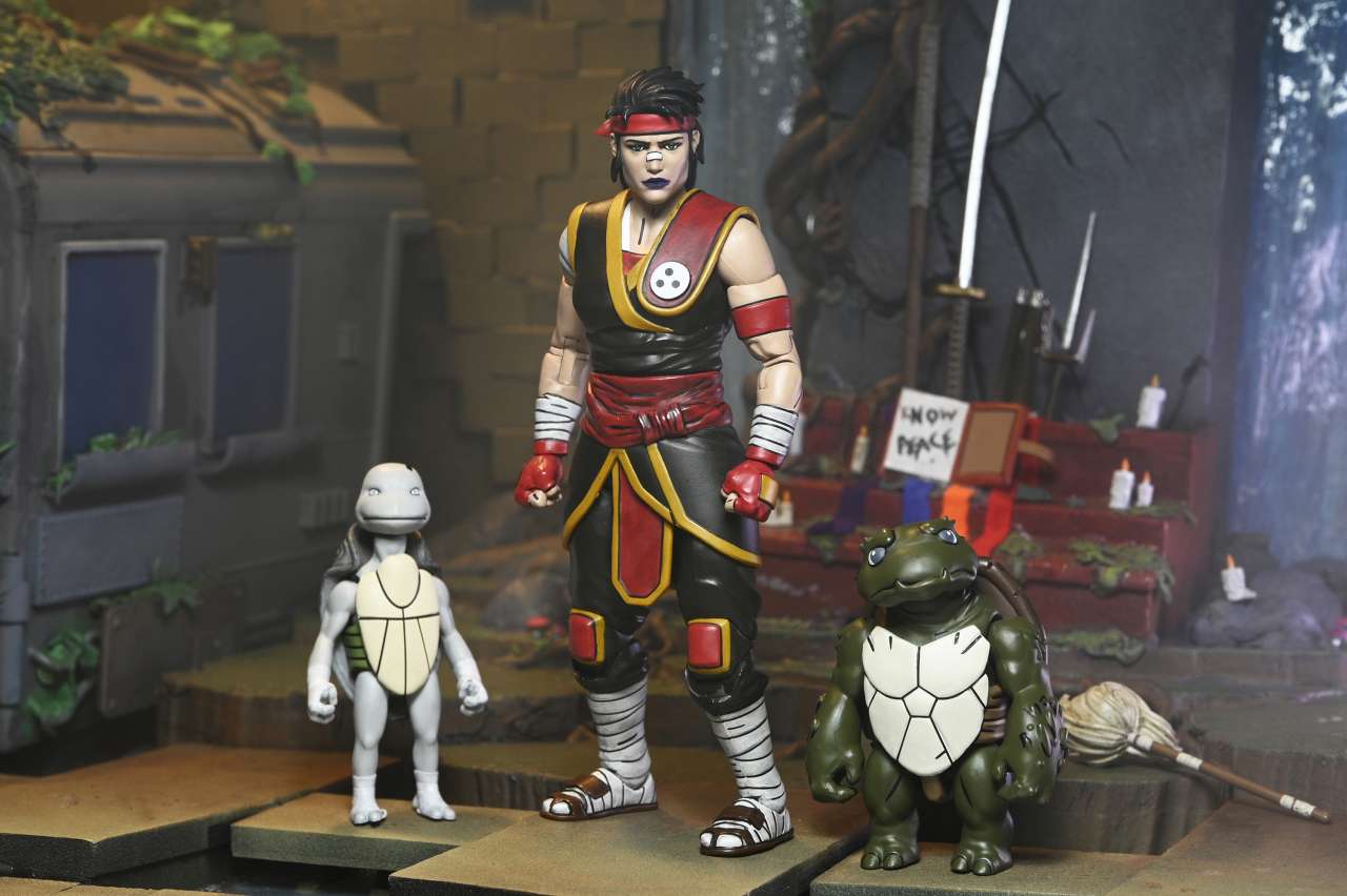 TMNT Last Ronin Casey Marie med Baby Odyn och Uno AF neca