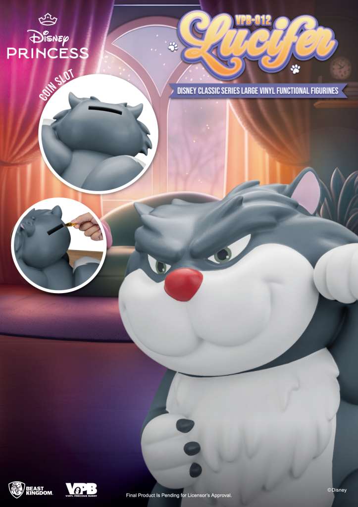 Disney Classic Series Lucifer Stort Vinyl Sparbössa beast kingdom