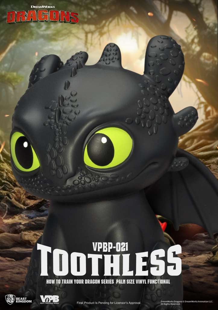 Toothless Serien Palmstorlek Vinylbank - Träna Din Drak beast kingdom