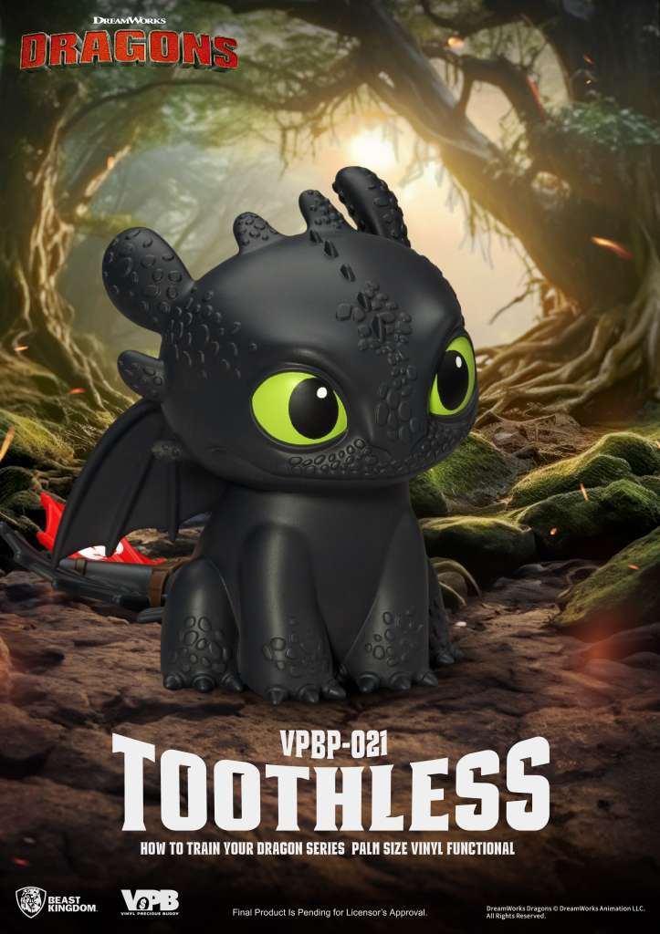 Toothless Serien Palmstorlek Vinylbank - Träna Din Drak beast kingdom