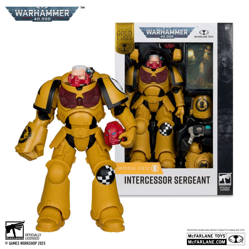 Warhammer 40000 Intercessor Sergeant Imperial Fist Gold Label Action Figur mcfarlane toys 2025