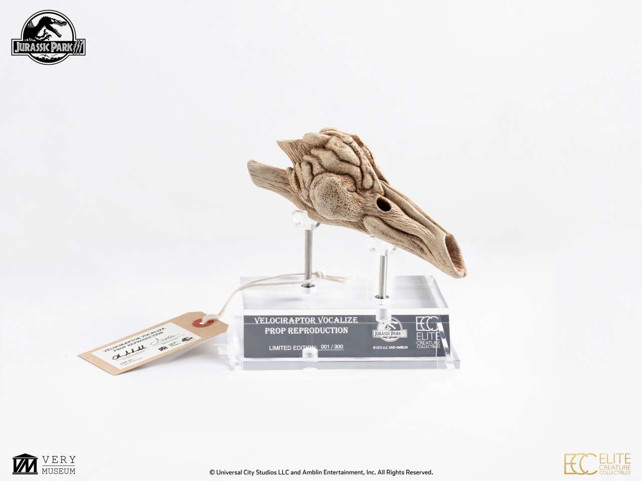 Jurassic Park 3 Velociraptor Resonating Chamber Prop Replica elite creature collectibles