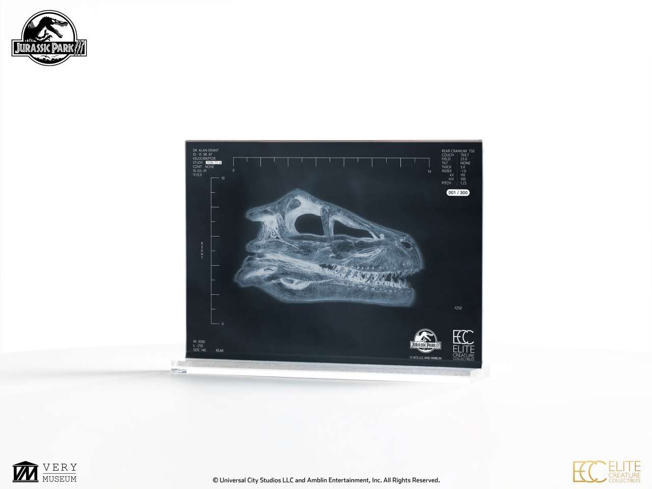 Jurassic Park 3 Velociraptor Resonating Chamber Prop Replica elite creature collectibles