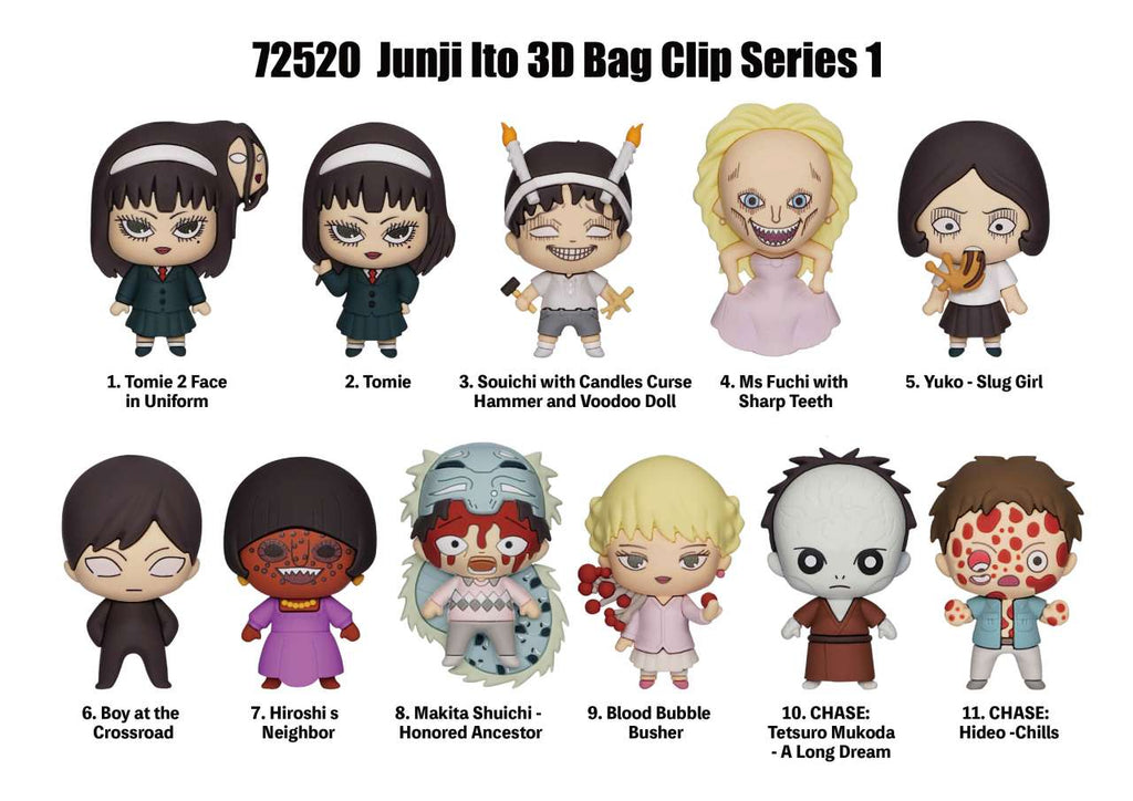 Junji Ito S1 Bag Clip Blind Box Display (24) monogram