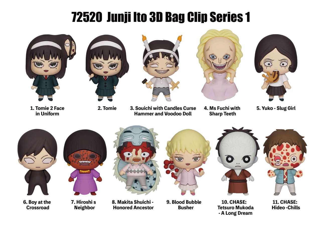 Junji Ito S1 Bag Clip Blind Box Display (24) monogram