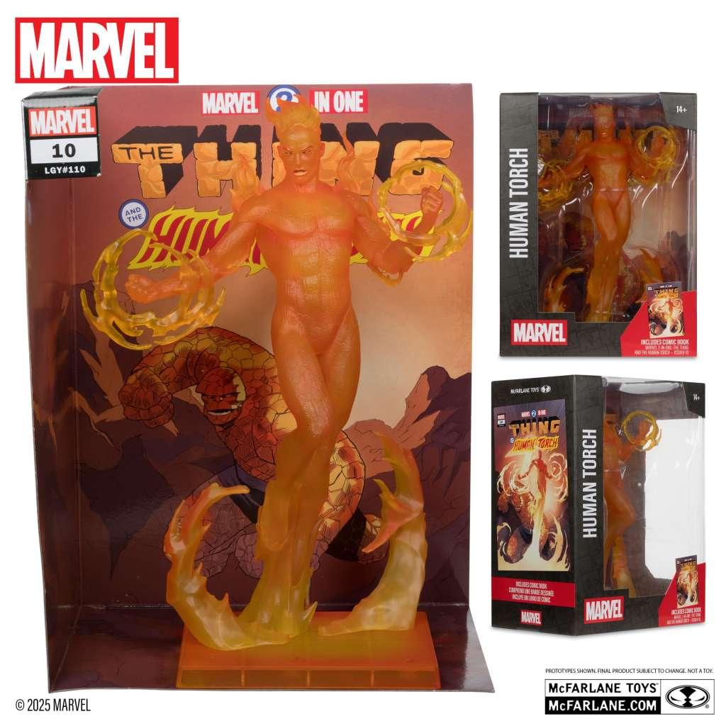 Marvel Collection W6 1:6 Human Torch (Marvel 2-in-1 #10) Figur - Robotto