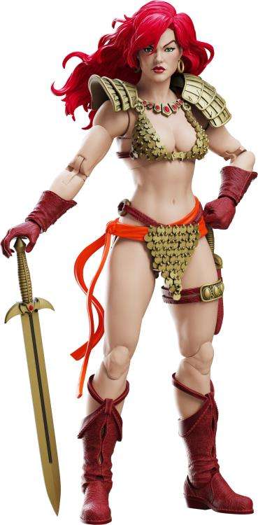 Red Sonja Limited Gold and Red Epic H.A.C.K.S Figur boss fight studio