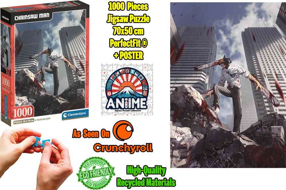 Anime pusselkollektion - Chainsaw Man: Skyskrapa - pussel 1000 bitar
