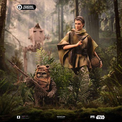 Star Wars Episode 6 Leia och Wicket 1/10 Staty iron studios
