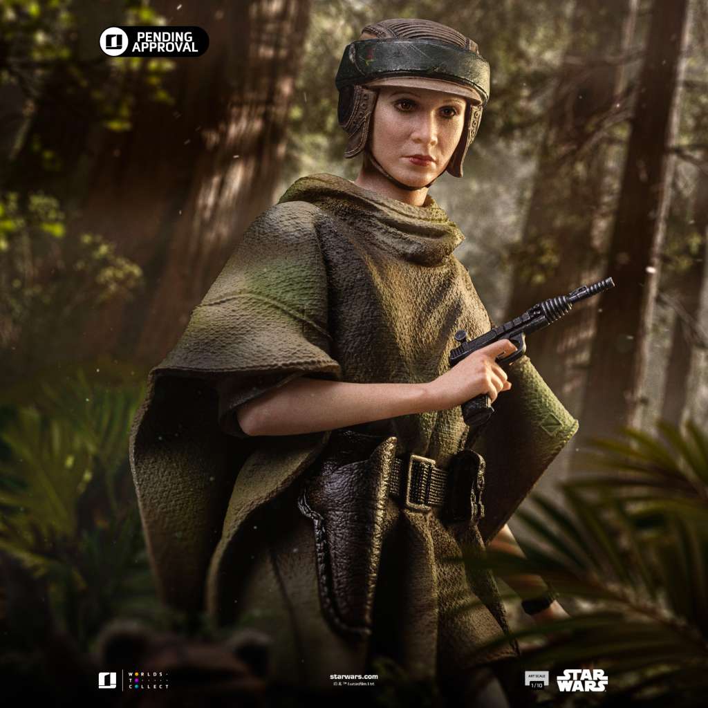 Star Wars Episode 6 Leia och Wicket 1/10 Staty iron studios