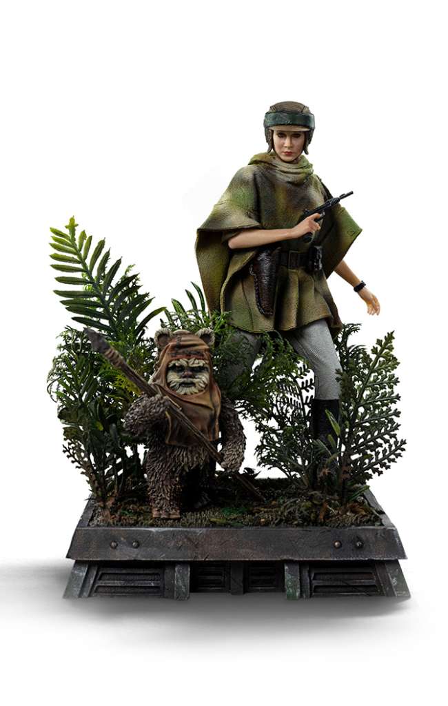 Star Wars Episode 6 Leia och Wicket 1/10 Staty iron studios