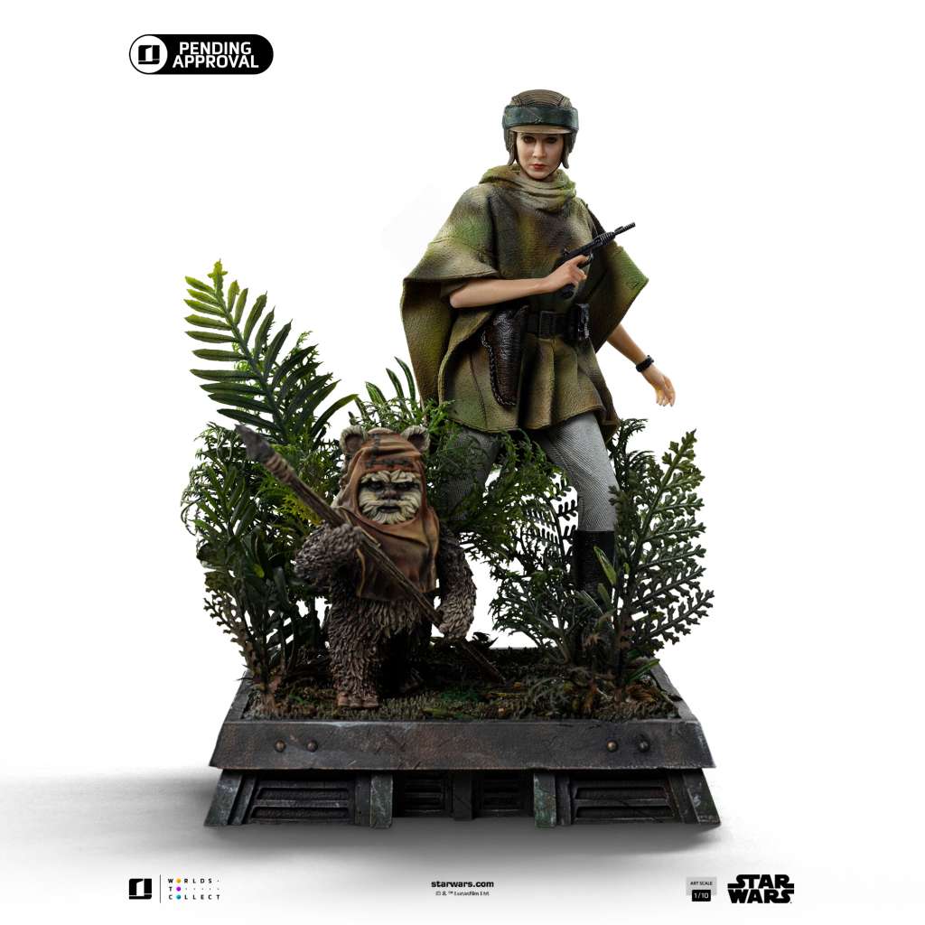 Star Wars Episode 6 Leia och Wicket 1/10 Staty iron studios