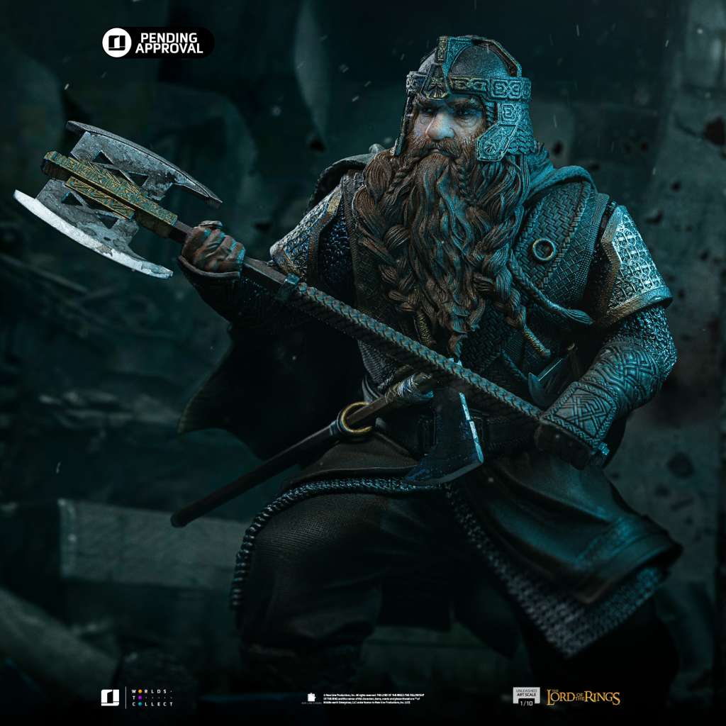 Lord of the Rings Gimli Unleashed 1/10 Statue iron studios