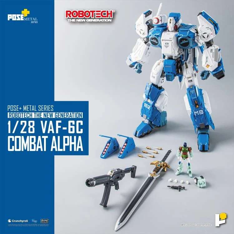 Robotech The New Generation Pose+ Metal Series VAF-6C Combat Alpha Fighter 1/28 Scale Action Figur toynami