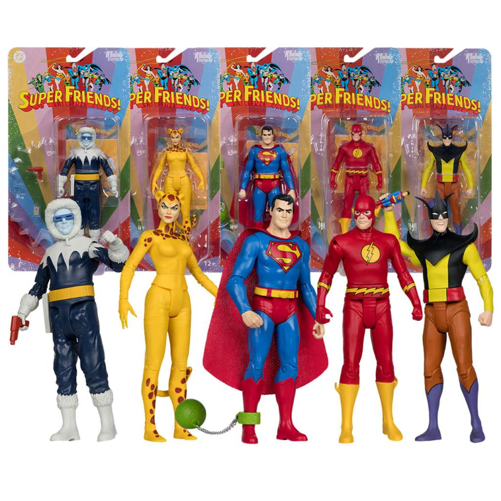 DC Retro Super Friends Serie 2 Assorterat Set (6) mcfarlane toys 2025