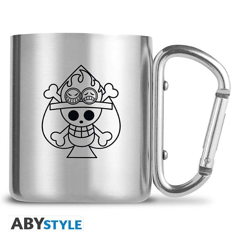 One Piece Ace & Skull Mug Carabiner - Robotto