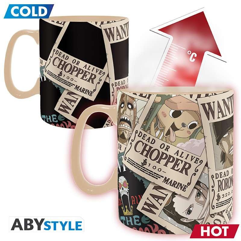 One Piece Wanted Mug Heat Change – Magisk Keramikmugg - Robotto