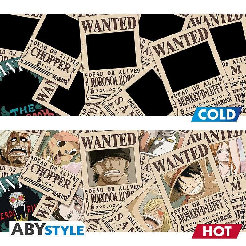 One Piece Wanted Mug Heat Change – Magisk Keramikmugg - Robotto