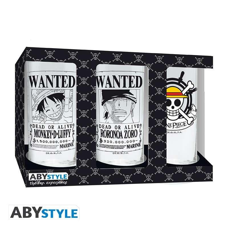 One Piece Set Glas 3x – Kvalitetsglas med Strawhat Sigil - Robotto