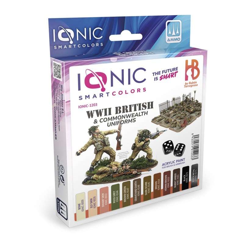 Ionic WWII Brittiska och Commonwealth Uniformer Målarset ammo by mig jimenez