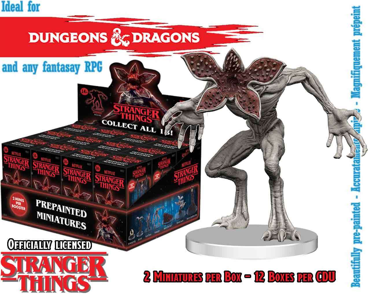 Stranger Things - Förmål med förmålade miniatyrer - Blind Boxes Diskdisplay (12) wizkids