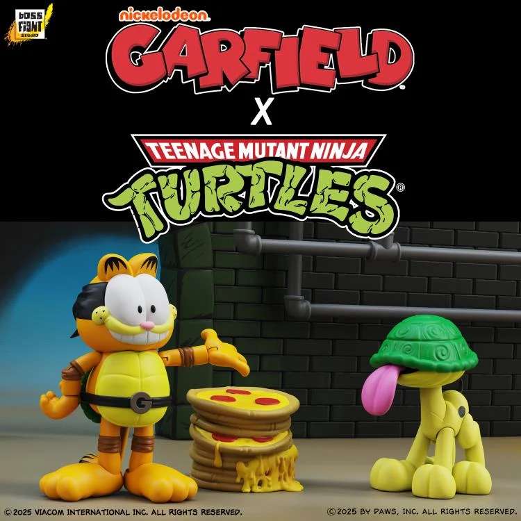 Garfield x TMNT Garfello och Sidekick Odie AF 2-pack boss fight studio