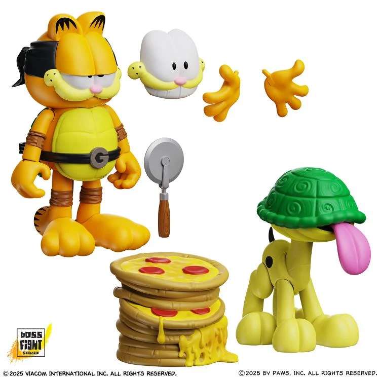 Garfield x TMNT Garfello och Sidekick Odie AF 2-pack boss fight studio