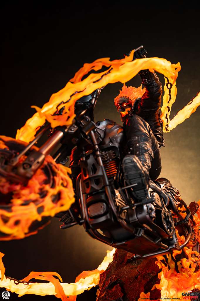 Ghost Rider 1/3 Staty – Fantastisk Detaljrikedom och Närvaro pcs