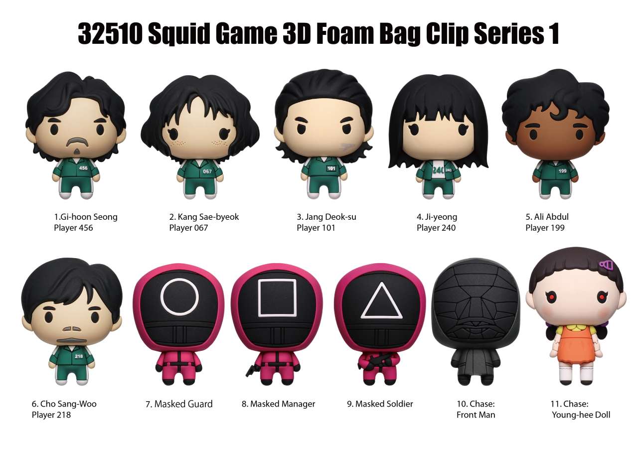 Squid Game S1 Bag Clip Blind Box Display (24) monogram