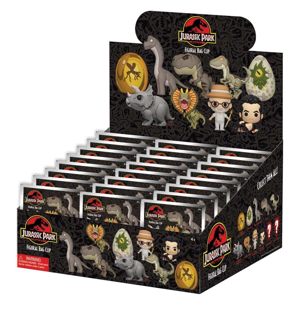 Jurassic Park Retro S1 Bag Clip Blind Box Display (24) - Robotto