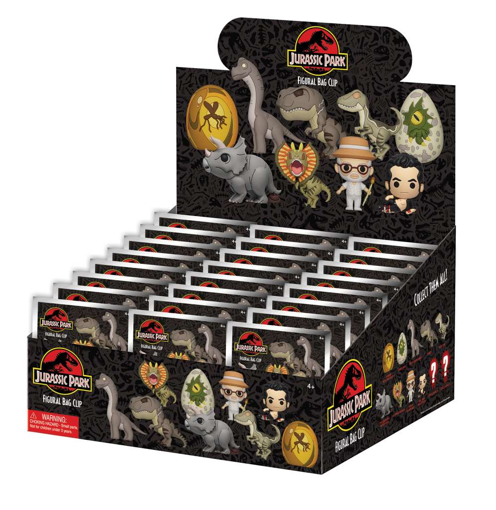 Jurassic Park Retro S1 Bag Clip Blind Box Display (24) monogram