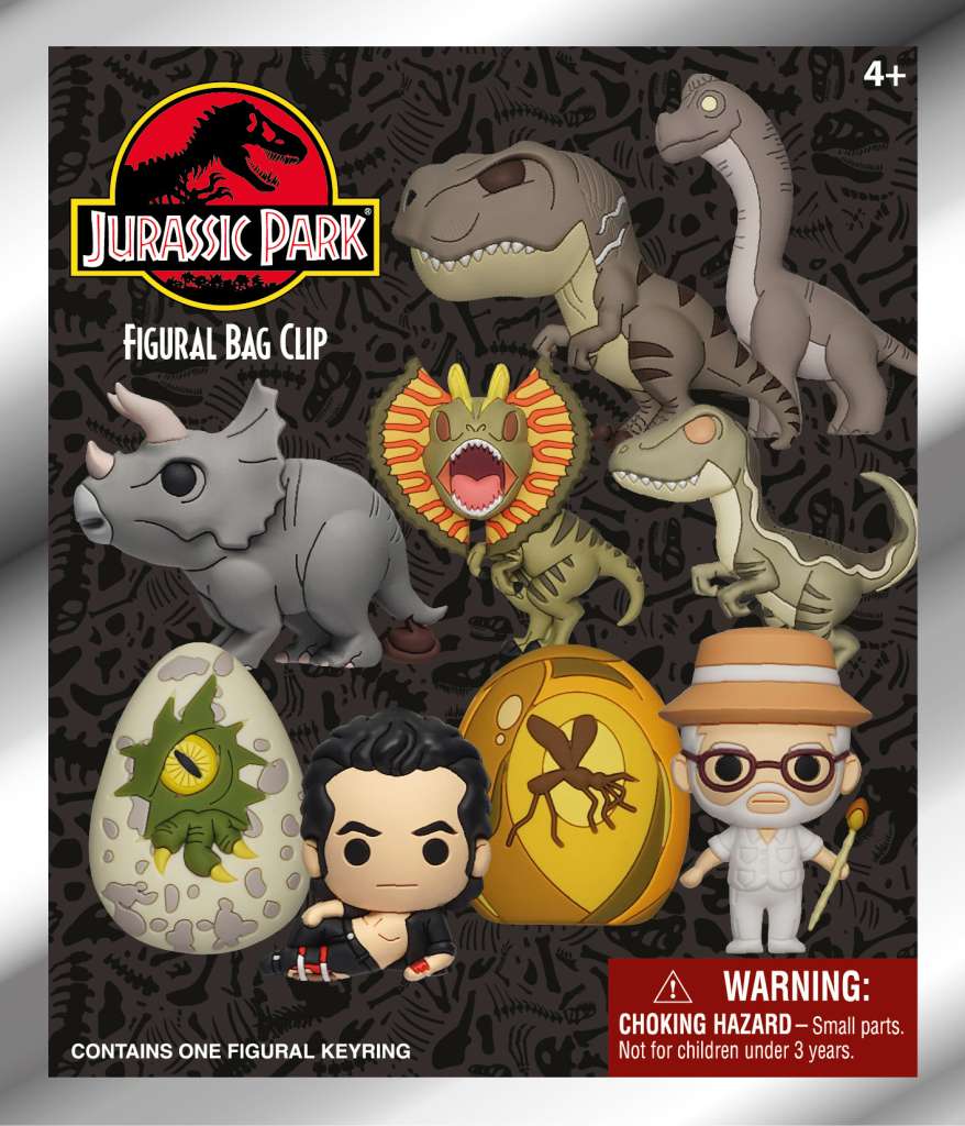Jurassic Park Retro S1 Bag Clip Blind Box Display (24) monogram